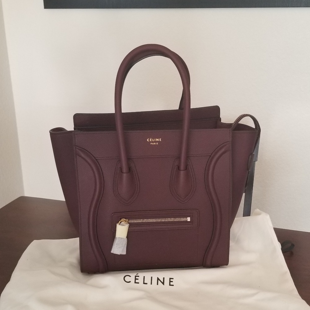 Celine luggage Dark wine medium